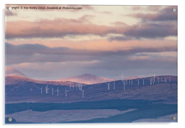 Braes of Doune Wind Farm Acrylic by Kay Roxby