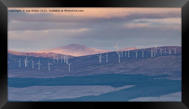 Braes of Doune Wind Farm Framed Print by Kay Roxby