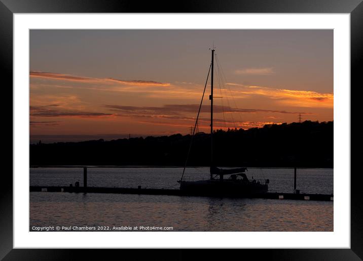 Serenity on Paulsgrove Lake Framed Mounted Print by Paul Chambers