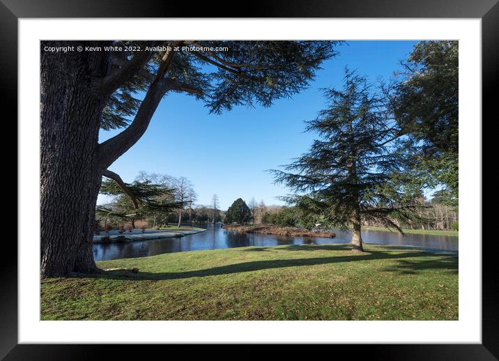 Long Shadows in winter Framed Mounted Print by Kevin White