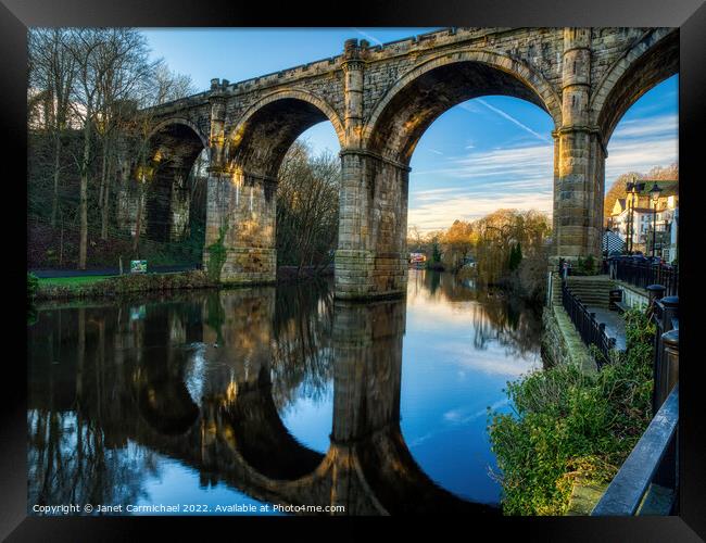 Knaresborough Viaduct Arches Framed Print by Janet Carmichael