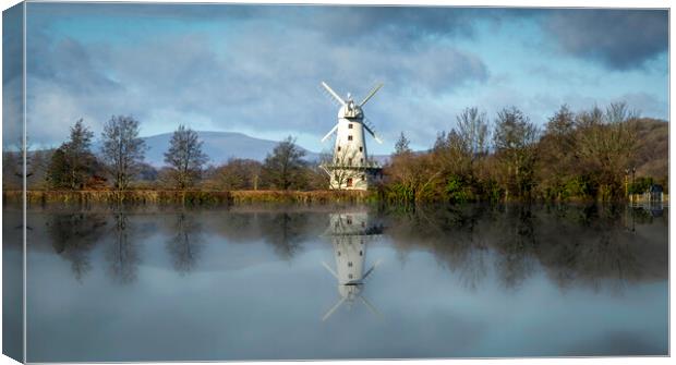 Llancayo windmill in Monmouthshire Canvas Print by Leighton Collins