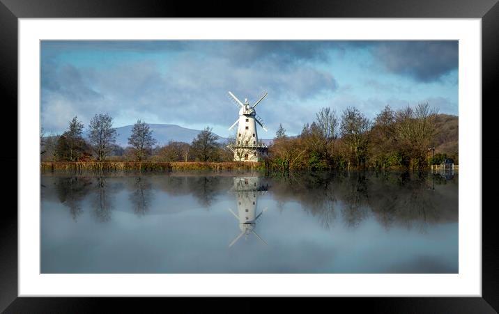 Llancayo windmill in Monmouthshire Framed Mounted Print by Leighton Collins