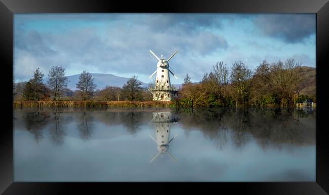Llancayo windmill in Monmouthshire Framed Print by Leighton Collins