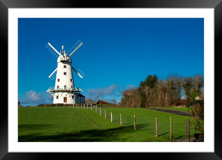 Llancayo windmill in South Wales Framed Mounted Print by Leighton Collins