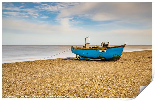 Serenity on the Suffolk Shore Print by Terry Newman