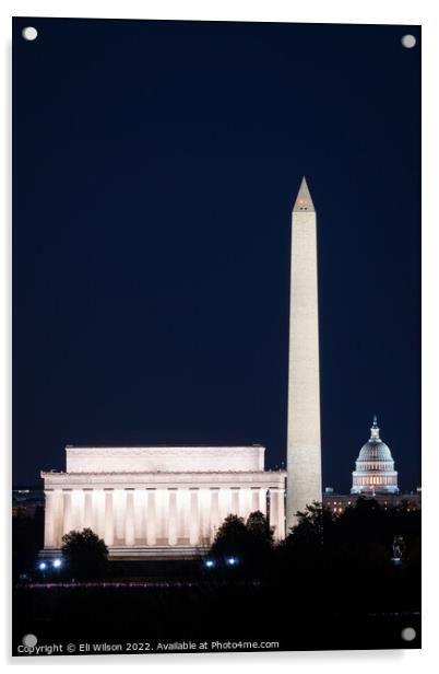 Washington Monument Acrylic by Eli Wilson
