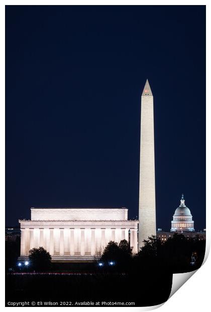 Washington Monument Print by Eli Wilson