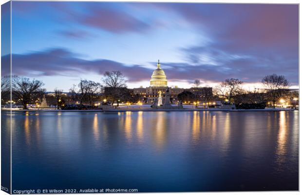 US Capitol Sunrise Canvas Print by Eli Wilson