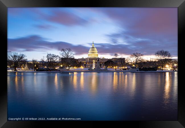 US Capitol Sunrise Framed Print by Eli Wilson