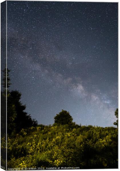 Milky Way Rising Over A Hill Canvas Print by Eli Wilson