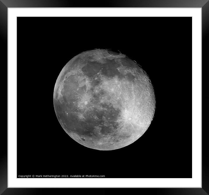 Wolf Moon January 2022 Framed Mounted Print by Mark Hetherington