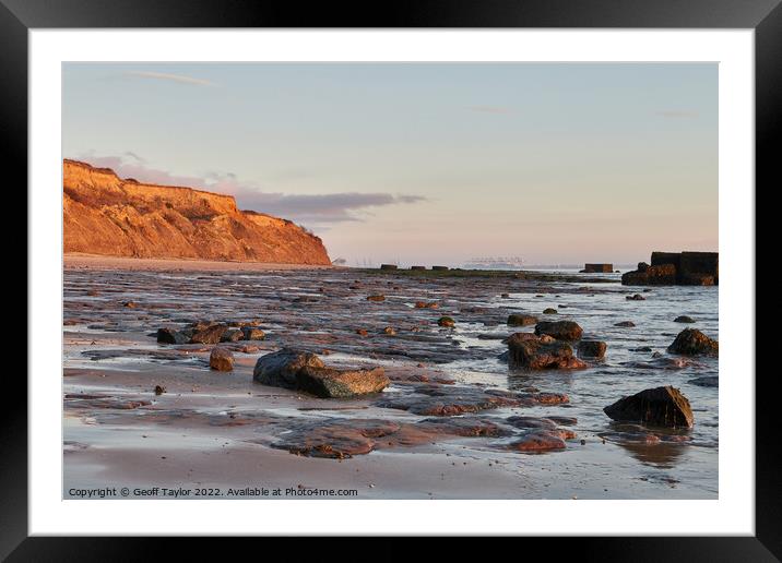 Sunrise at Walton on the Naze  Framed Mounted Print by Geoff Taylor