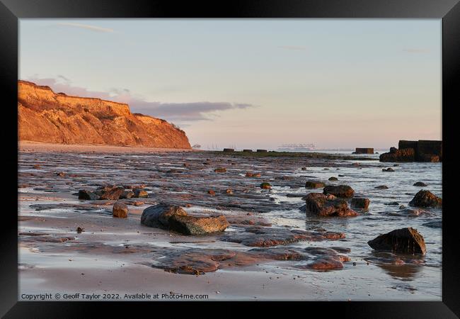 Sunrise at Walton on the Naze  Framed Print by Geoff Taylor