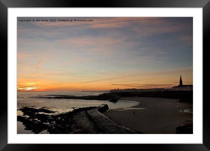 January sunrise at Cullercoats Bay (2) Framed Mounted Print by Jim Jones
