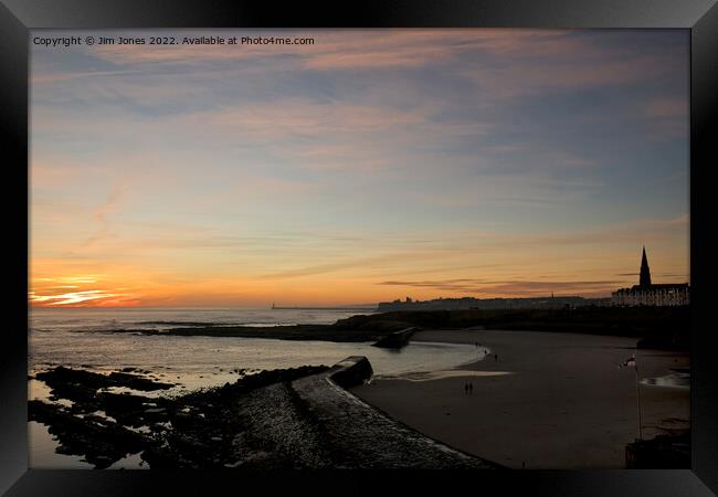 January sunrise at Cullercoats Bay (2) Framed Print by Jim Jones