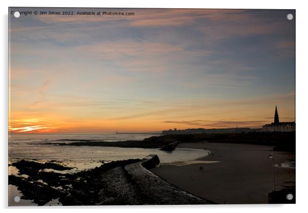 January sunrise at Cullercoats Bay (2) Acrylic by Jim Jones