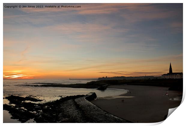 January sunrise at Cullercoats Bay (2) Print by Jim Jones