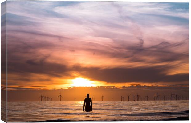 Iron Man watching the sunset Canvas Print by Jason Wells