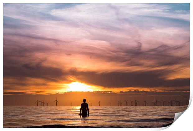 Iron Man watching the sunset Print by Jason Wells