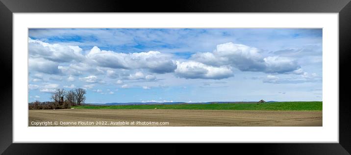 Vast and Fertile Farmland Framed Mounted Print by Deanne Flouton
