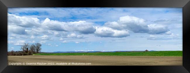 Vast and Fertile Farmland Framed Print by Deanne Flouton