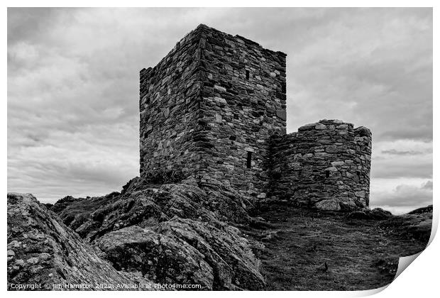 Carrickabraghy Castle, Donegal, Ireland Print by jim Hamilton