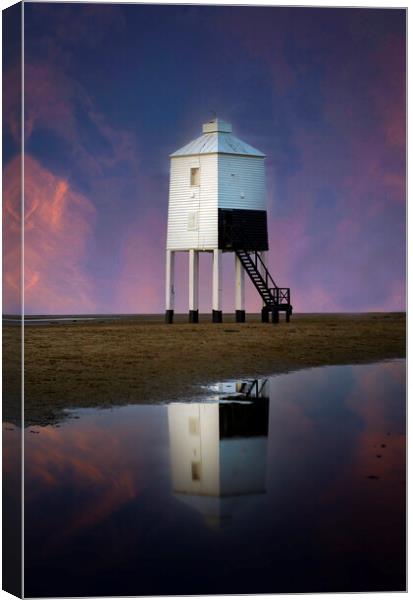 Stilted lighthouse at Burnham-on-sea Canvas Print by Leighton Collins