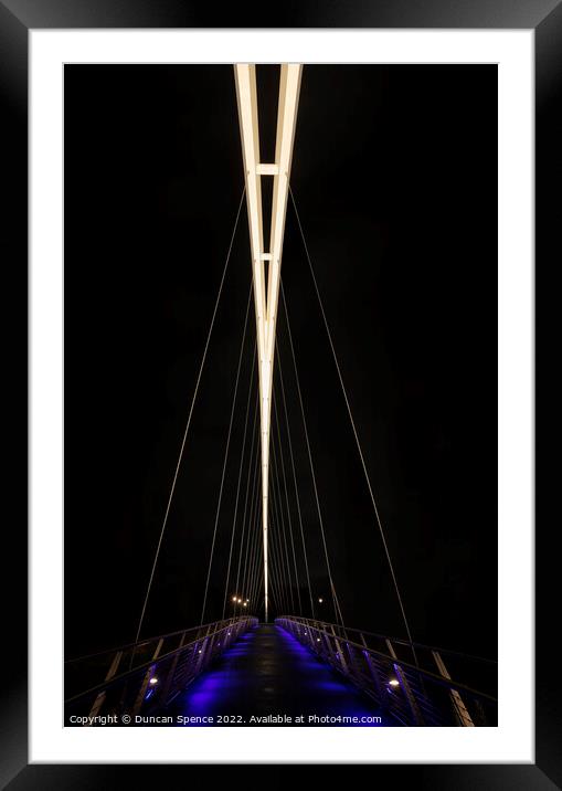 Infinity Bridge, Stockton on Tees. Framed Mounted Print by Duncan Spence