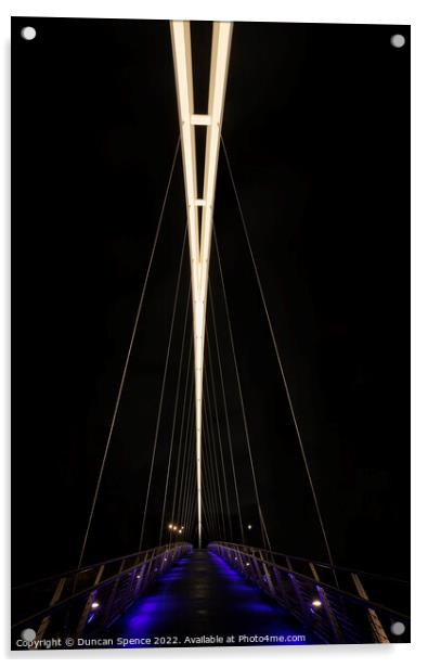 Infinity Bridge, Stockton on Tees. Acrylic by Duncan Spence