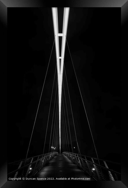 Infinity Bridge, Stockton on Tees. Framed Print by Duncan Spence