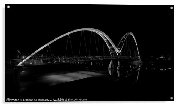 Infinity Bridge, Stockton on Tees. Acrylic by Duncan Spence