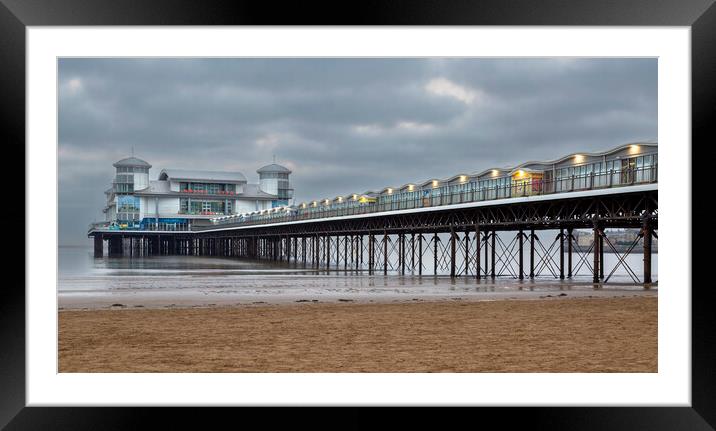 Western-super-mare grand pier Framed Mounted Print by Leighton Collins