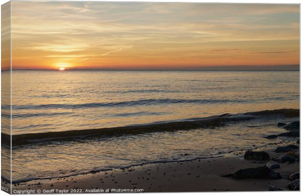 Sunrise at Walton on the Naze Canvas Print by Geoff Taylor