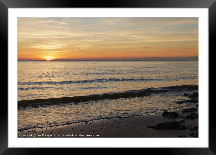 Sunrise at Walton on the Naze Framed Mounted Print by Geoff Taylor