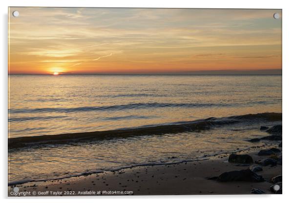 Sunrise at Walton on the Naze Acrylic by Geoff Taylor
