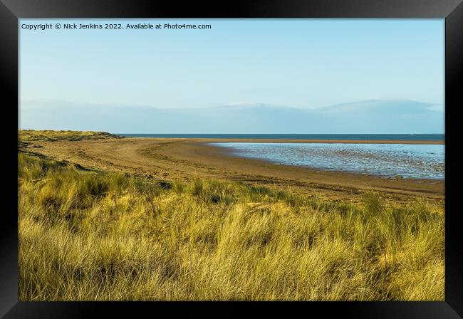 Whiteford Bay near Llanmadoc Gower  Framed Print by Nick Jenkins