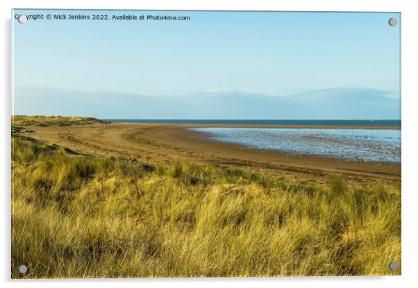 Whiteford Bay near Llanmadoc Gower  Acrylic by Nick Jenkins