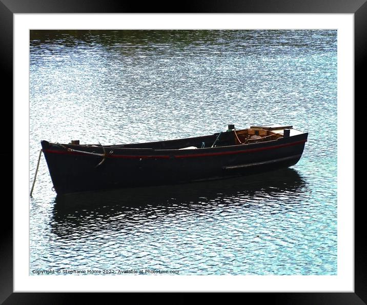 rowboat at anchor Framed Mounted Print by Stephanie Moore