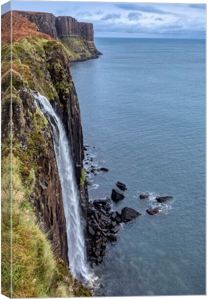 Mealt Waterfall and Kilt Rock Isle of Skye Canvas Print by Derek Beattie
