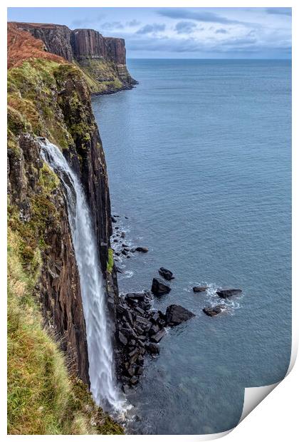 Mealt Waterfall and Kilt Rock Isle of Skye Print by Derek Beattie