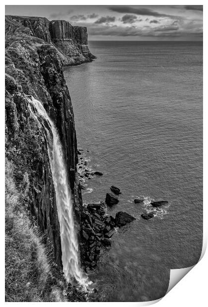 Mealt Waterfall and Kilt Rock Isle of Skye Print by Derek Beattie
