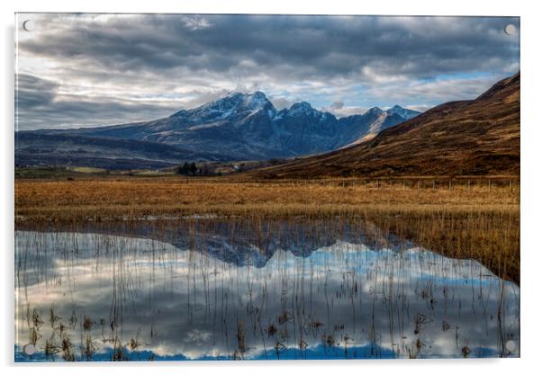 Blaven Reflections Isle of Skye Acrylic by Derek Beattie