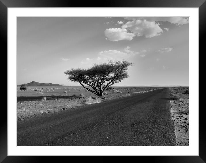Desert road Framed Mounted Print by Dimitrios Paterakis