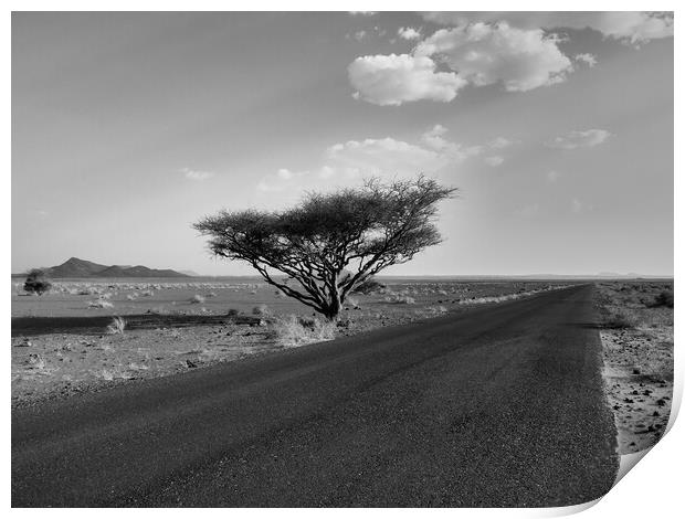 Desert road Print by Dimitrios Paterakis