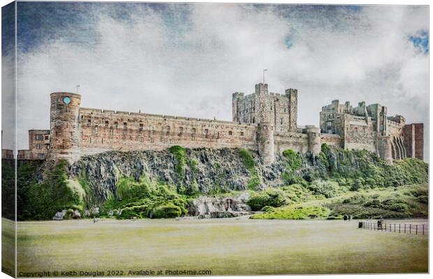 Bamburgh Castle from the Castle Green Canvas Print by Keith Douglas