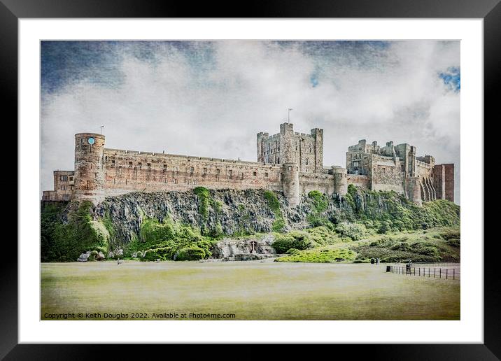 Bamburgh Castle from the Castle Green Framed Mounted Print by Keith Douglas