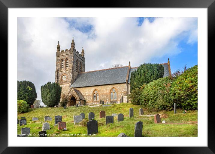Christ Church, Parracombe, Devon. Framed Mounted Print by David Hare
