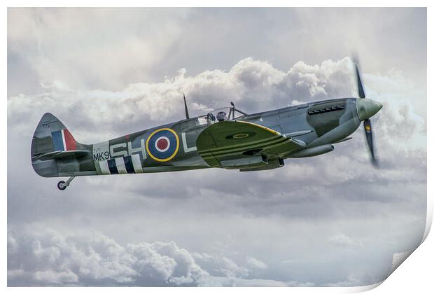 Spitfire MK912 Print by J Biggadike