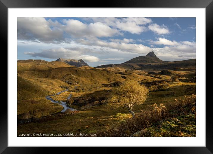Majestic Autumn Scenery in Assynt Framed Mounted Print by Rick Bowden